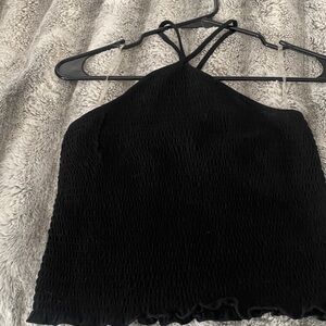 Crave Fame Black Textured Camisole